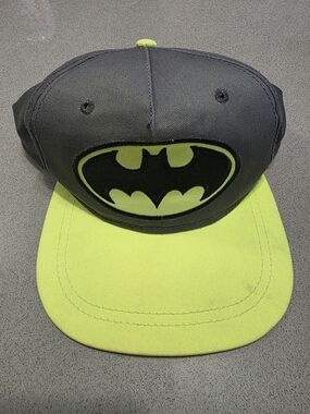 Batman Kids Snapback Hat - Black and Neon Green